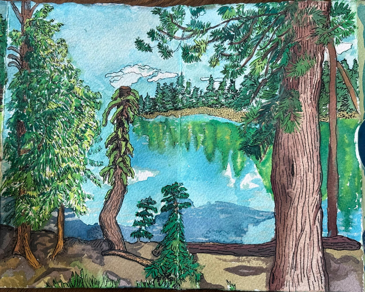 Caribou Lake - Watercolor painting by Elizabeth Ehrenpreis Caribou Lake - Watercolor painting by Elizabeth Ehrenpreis
