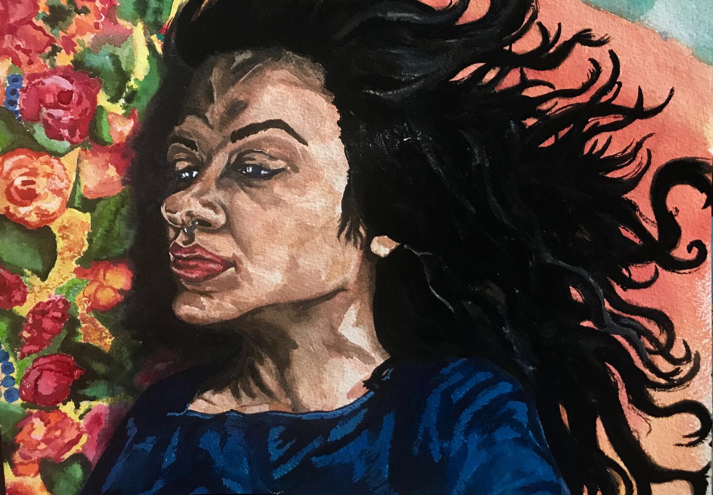 Patron Saint - Gouache painting by Elizabeth Ehrenpreis Patron Saint - Gouache painting by Elizabeth Ehrenpreis