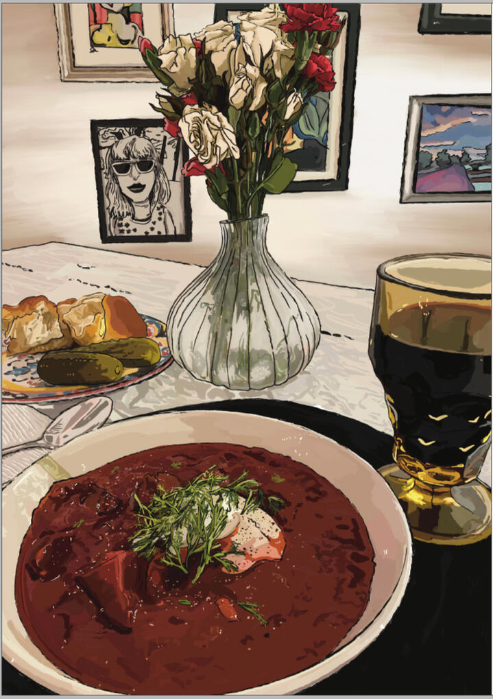 Borscht - Cookbook Illustration by Elizabeth Ehrenpreis