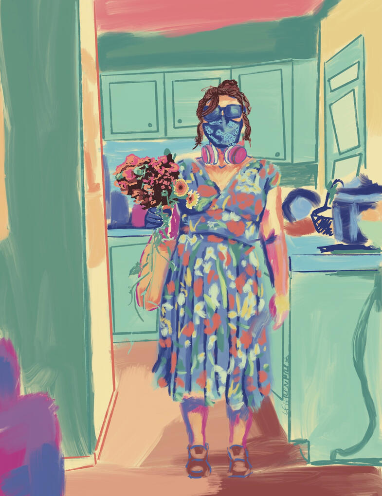 Lockdown Scavenger - Digital Illustration by Elizabeth Ehrenpreis