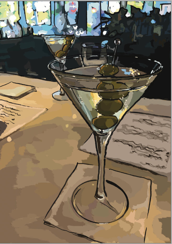 Martini - Cookbook Illustration by Elizabeth Ehrenpreis